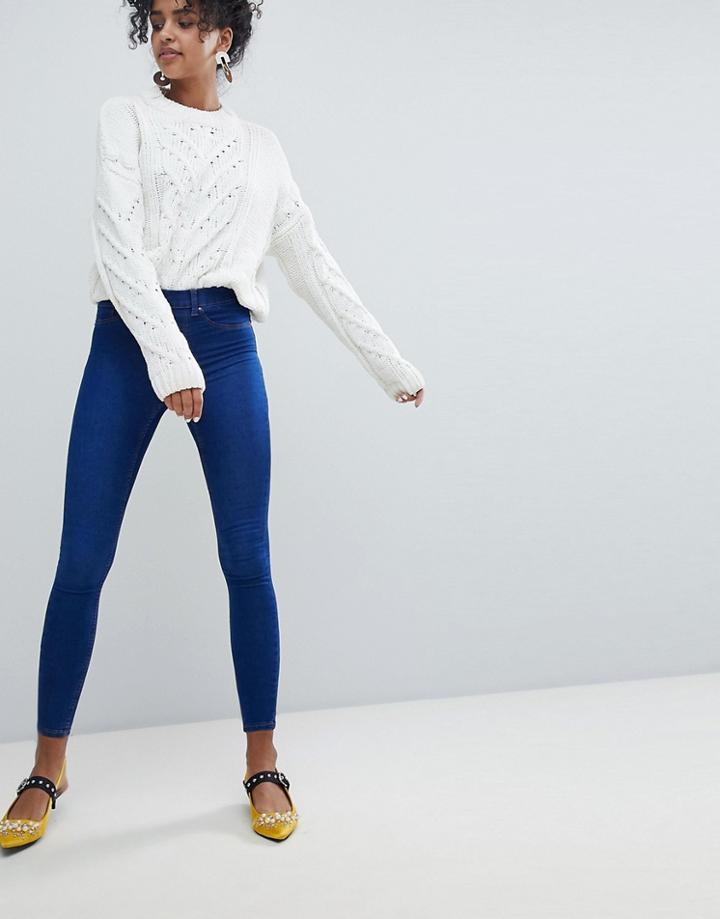 New Look Emilee Bright Blue Jegging - Blue