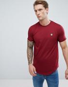 Le Breve Raw Edge Longline T-shirt - Red