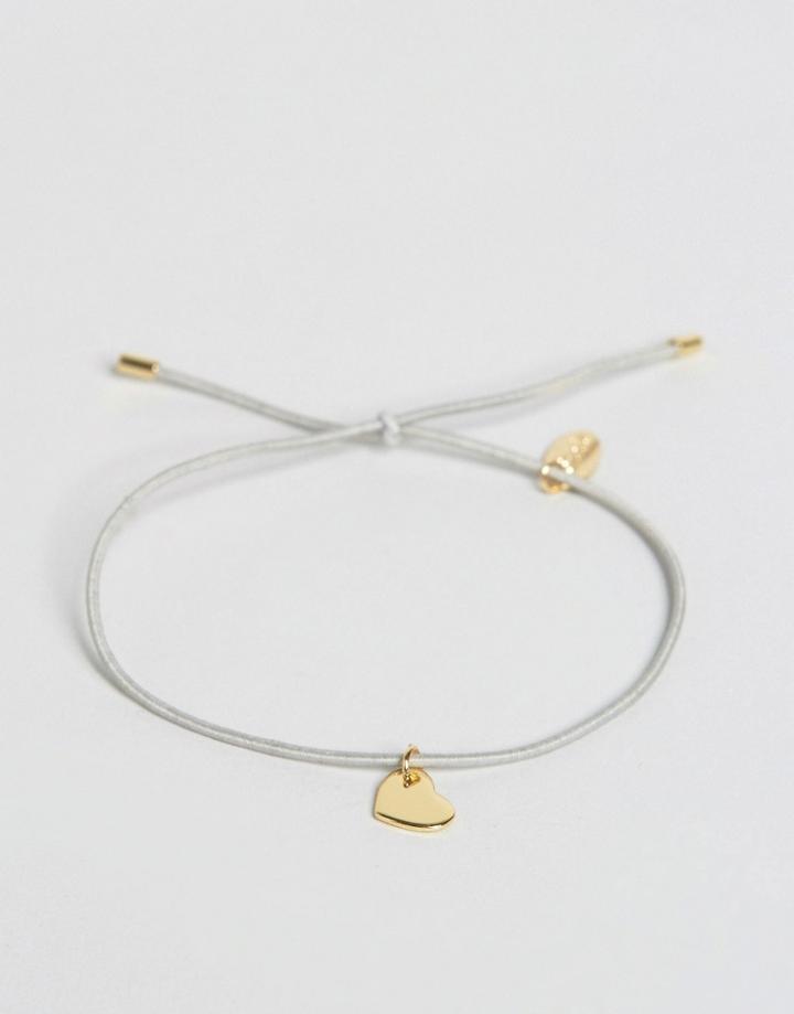 Orelia Heart Stretch Bracelet - Gray