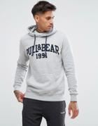 Pull & Bear Hoodie With Logo In Gray - Gray