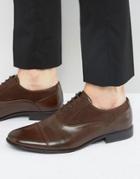 Asos Oxford Shoes In Brown Faux Leather - Brown