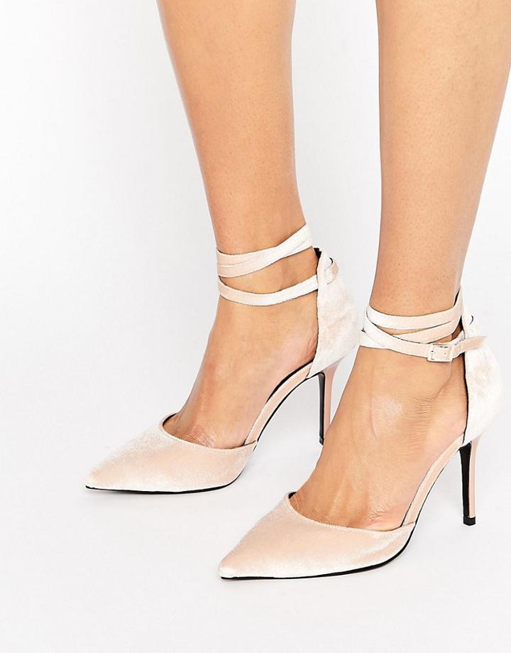 Shoelab Tie Ankle Court Shoe - Beige