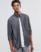 Ymc Baseball Collar Short Sleeve Shirt - Gray