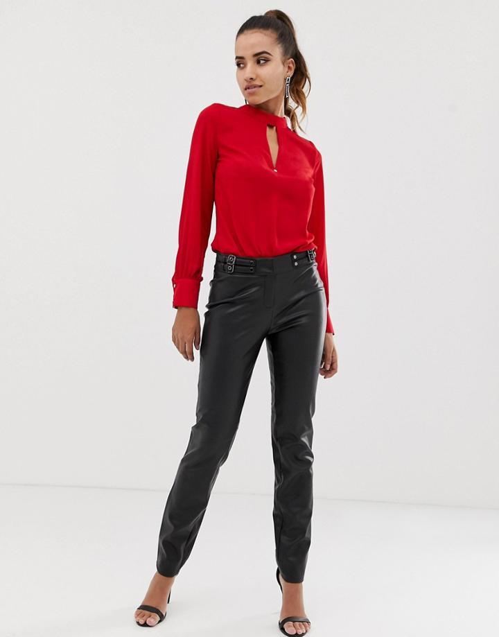 Morgan Pu Pants In Black