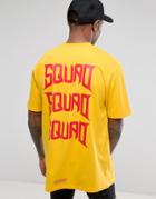 Visionair T-shirt In Yellow With Chest Print - Yellow