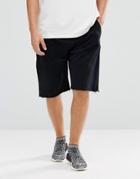 Mennace Jersey Shorts In Black - Black