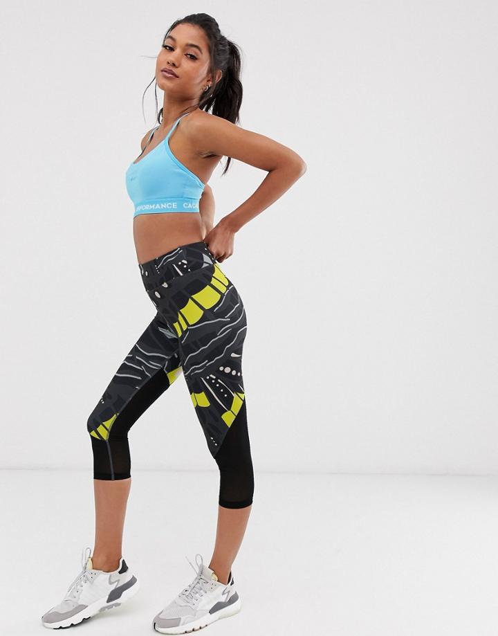 Asos 4505 Splash Print Cropped Legging-black