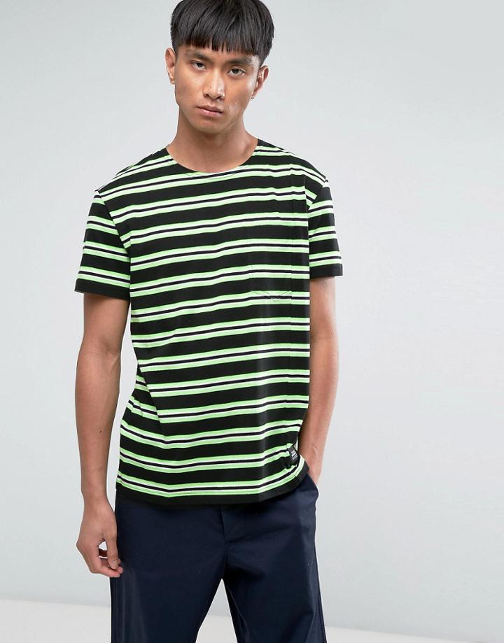 Cheap Monday Standard Cut T-shirt 90s Stripe - Black