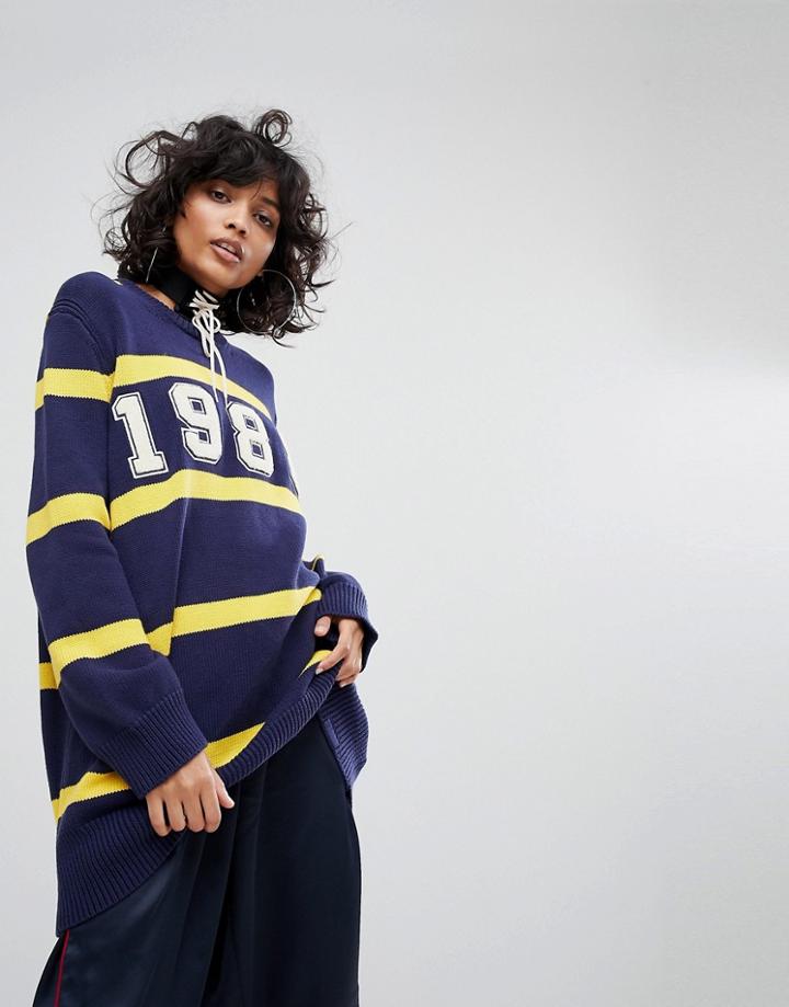 Puma X Fenty Knitted Crew-neck Sweater - Blue