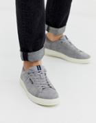 Jack & Jones Suede Sneaker With Comfort Lining In Gray-silver