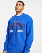 Topman North Carolina Sweatshirt In Blue-blues