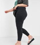 Noisy May Curve Leggings In Washed Black
