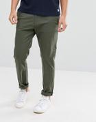 Stradivarius Skinny Chino In Khaki - Green