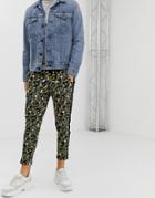 Asos Design Skinny Sweatpants In Leopard Print - Multi