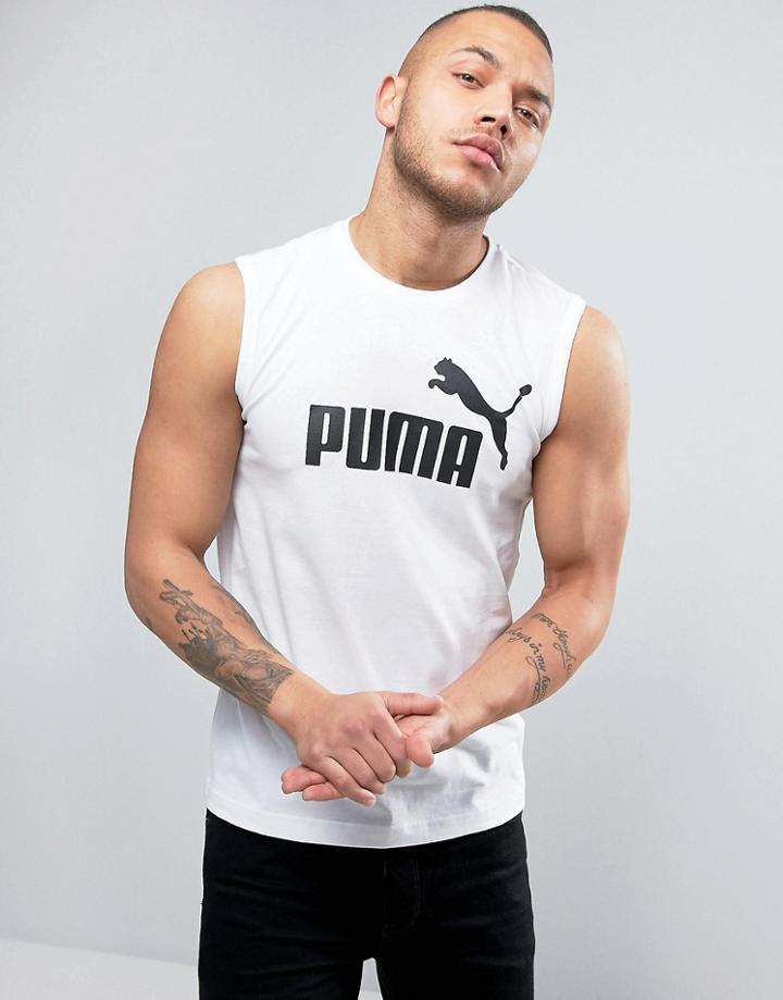 Puma Ess No.1 Short Sleeved T-shirt In White 838240 02 - White