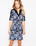 Y.a.s Opal Simple Dress In Crystal Print - Multi