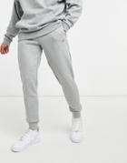 Tommy Hilfiger Printed Logo Cuffed Sweatpants In Medium Gray Heather-grey