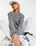 Lacoste Small Croc Sweater In Gray