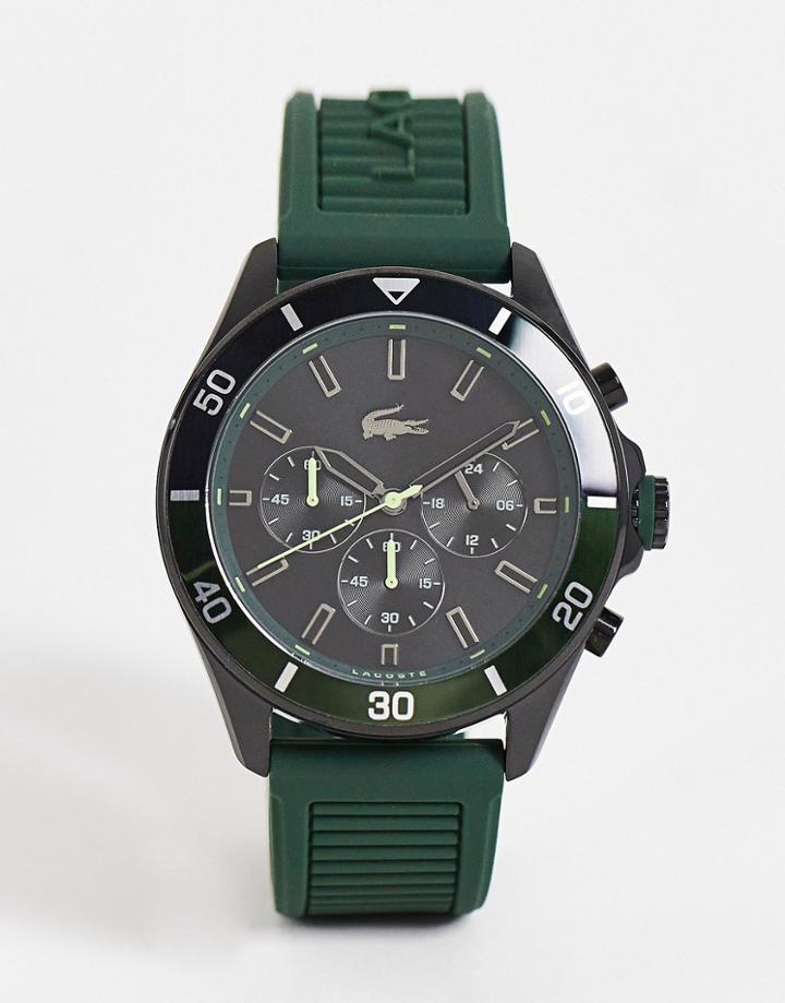 Lacoste Men's Chronograph Silicone Watch In Green 2011153