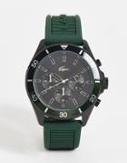 Lacoste Men's Chronograph Silicone Watch In Green 2011153