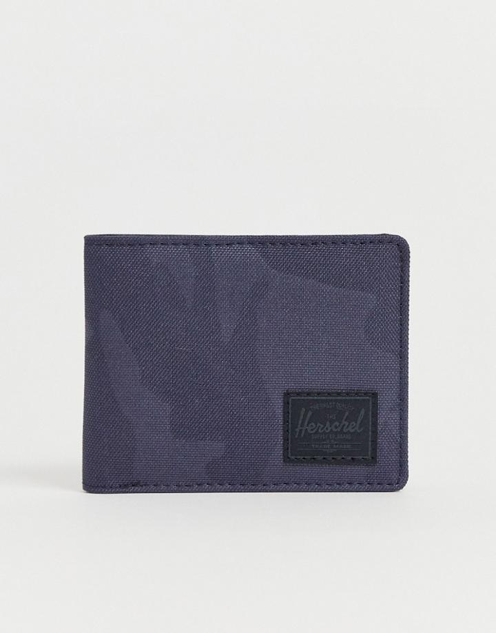 Herschel Supply Co Roy Rfid Card Wallet In Tonal Camo Print-gray
