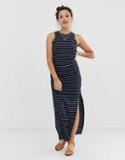 Jdy Stripe Rib Jersey Maxi Dress-multi