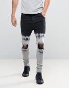 Siksilk Tye Dye Hareem Jeans - Black