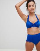 Pour Moi Mesh It Up Control Bikini Bottom-blue