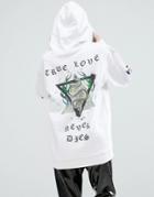 Asos Hooded Sweat With Anarchy Print - Black