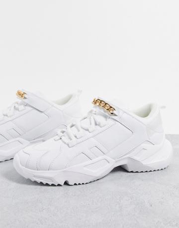 Public Desire Nobel Chain Sneakers In White