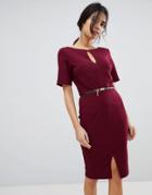 Paperdolls Belted Dress - Purple