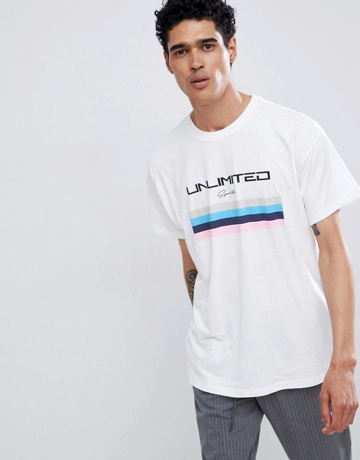 New Look T-shirt With Unlimited Print In White - White