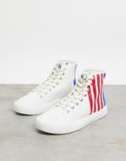 Calvin Klein Jeans Doran Canvas High Top Sneakers-white