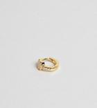 Galleria Armadoro Gold Plated Huggie Hoop Earring With Opal Stone - Gold