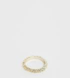 Asos Design Curve Ring With Texture In Gold Tone