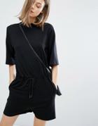 Dr Denim Aurora Tie Waist Romper - Black