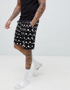 Asos Design Mix & Match Pyjama Shorts In Polka Dot - Black