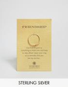 Dogeared Gold Plated Friendship Anchor Reminder Ring - Gold
