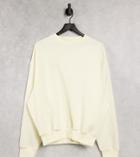 Collusion Unisex Sweatshirt With Embroidered Logo In Ecru - Part Of A Set-white