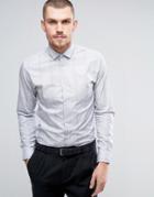 Selected Homme Slim Shirt In Faint Check - White