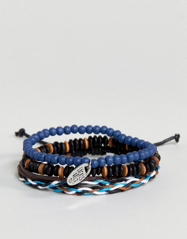Classics 77 Bead & Cord Bracelet In 3 Pack - Black