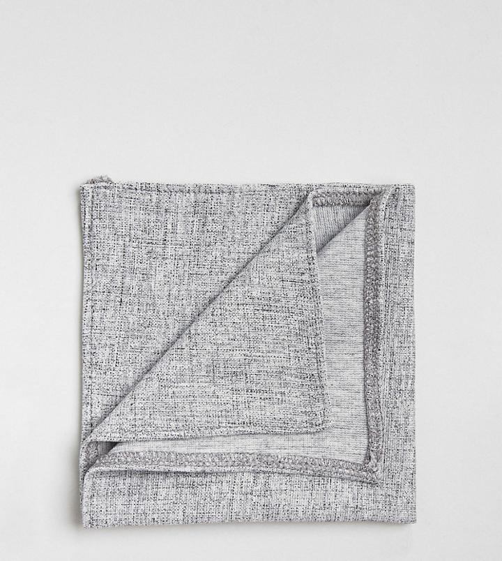 Noak Pocket Square In Jersey Texture - Gray