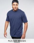 Duke Plus Crew Neck T-shirt In Navy - Navy