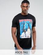 Asos Tall Notorious Big Longline Band T-shirt - Black