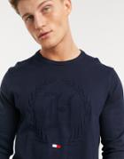 Tommy Hilfiger M Adlrich Logo Crew Sweater In Navy