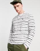 Bolongaro Trevor Skull Badge Stripe Long Sleeve Top-black