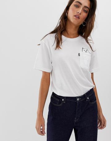 Rip N Dip Lord Nermal Pocket T-shirt In White-black