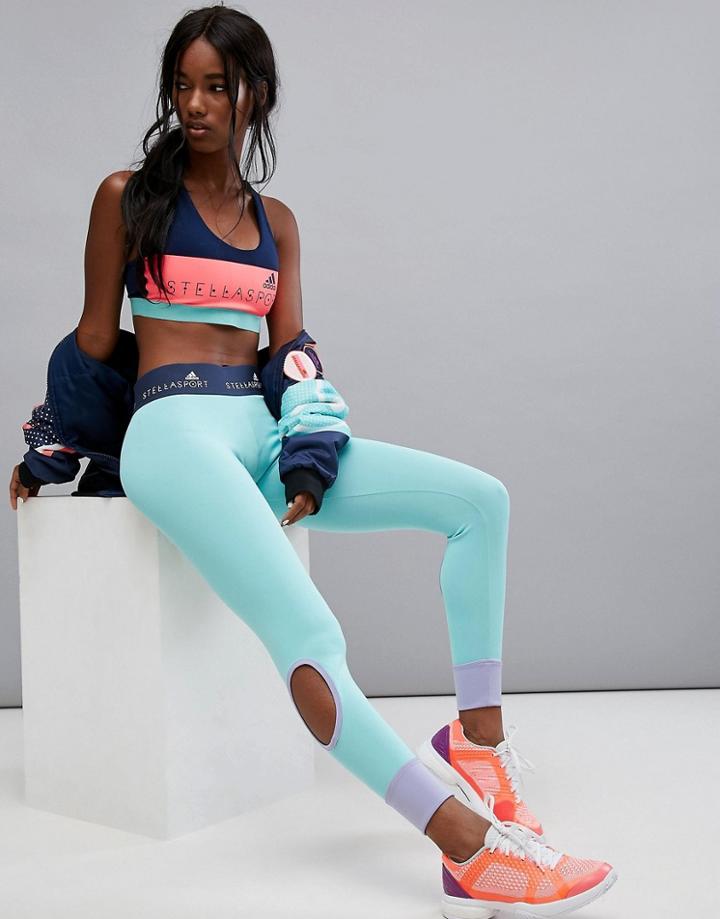 Adidas X Stella Sport Performance Cut Out Leggings - Blue