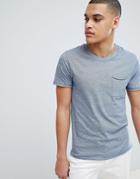 Selected Homme T-shirt In Organic Cotton With Pocket - Blue