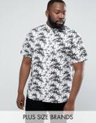 D-struct Plus Random Palm Print Shirt - White